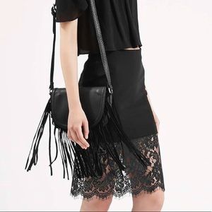 Topshop lace detailed skirt